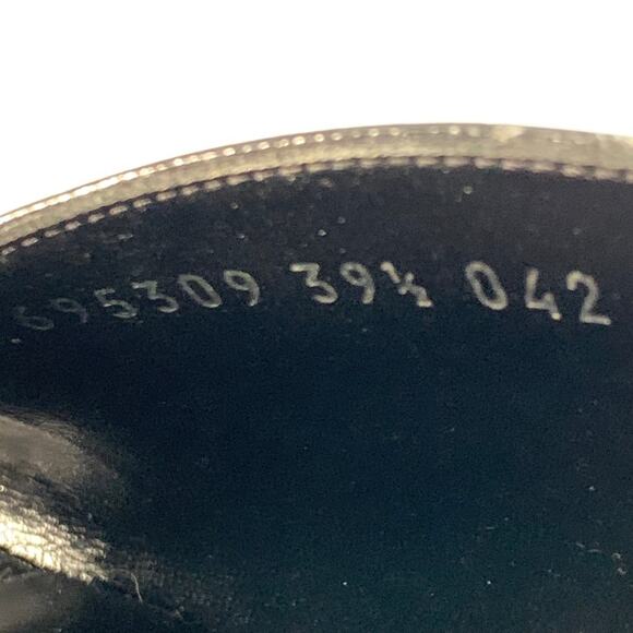 GUCCI Size 9.5 Black Croc Embossed Leather Mules Pumps - Picture 8 of 9